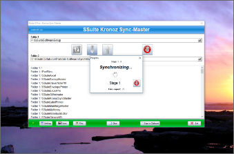 Screenshot of SSuite Office Kronoz Sync-Master. SSuite Kronoz Sync-Master is a very small and capable application to help you synchronize any folder or drive that you may have. It is possible to synchronize both selected folders or to synchronize in one direction only. Updated for the latest Desktop, Laptop, and Surface Pro tablets.